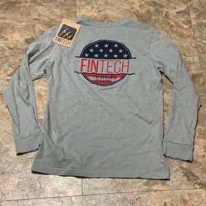 Fintech long sleeve cotton graphic T-shirt